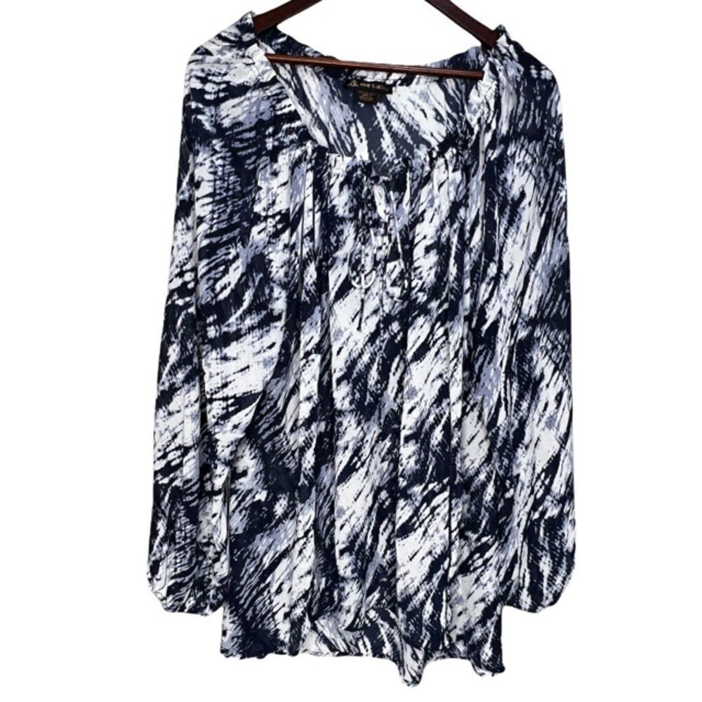 Addition Elle Love & Legend Blue & White Blouse Size 20